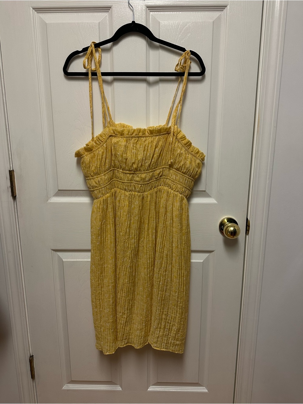 Yellow Ruffled Tie-Shoulder Sundress - Forever 21 Plus 1X